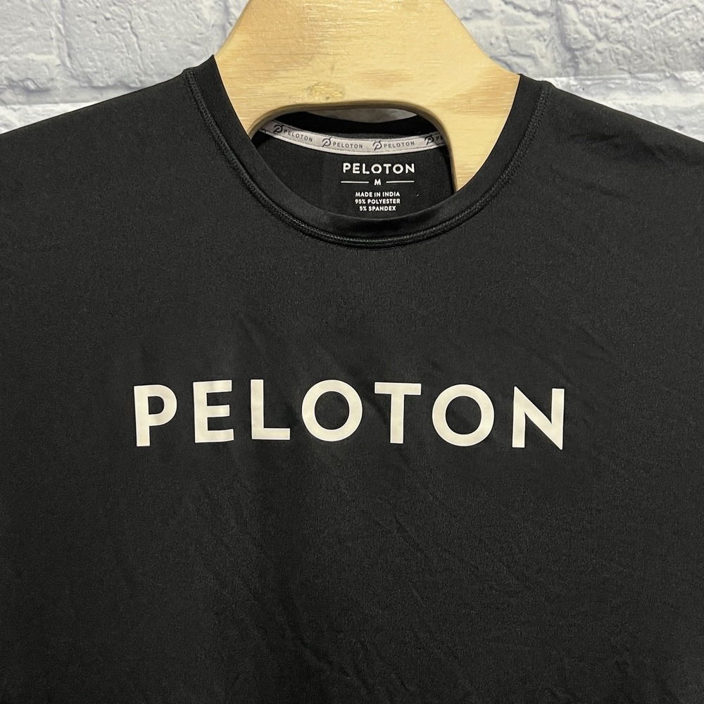 Peloton Shirt Men Black Century 100 Fitness Cycling Performance Gym Train Medium